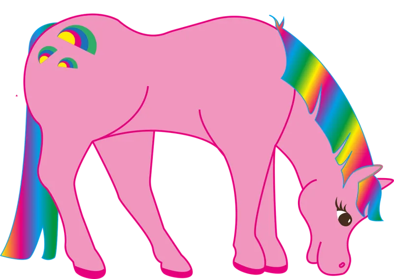 Rainbow Pony Nature Stickdatei – Kinder
