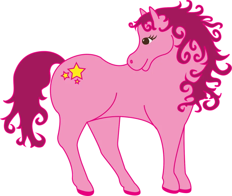 Pony Horse Pink Stickdatei – Tiere