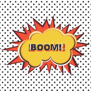 Explosion Exploding Pop art Stickdatei