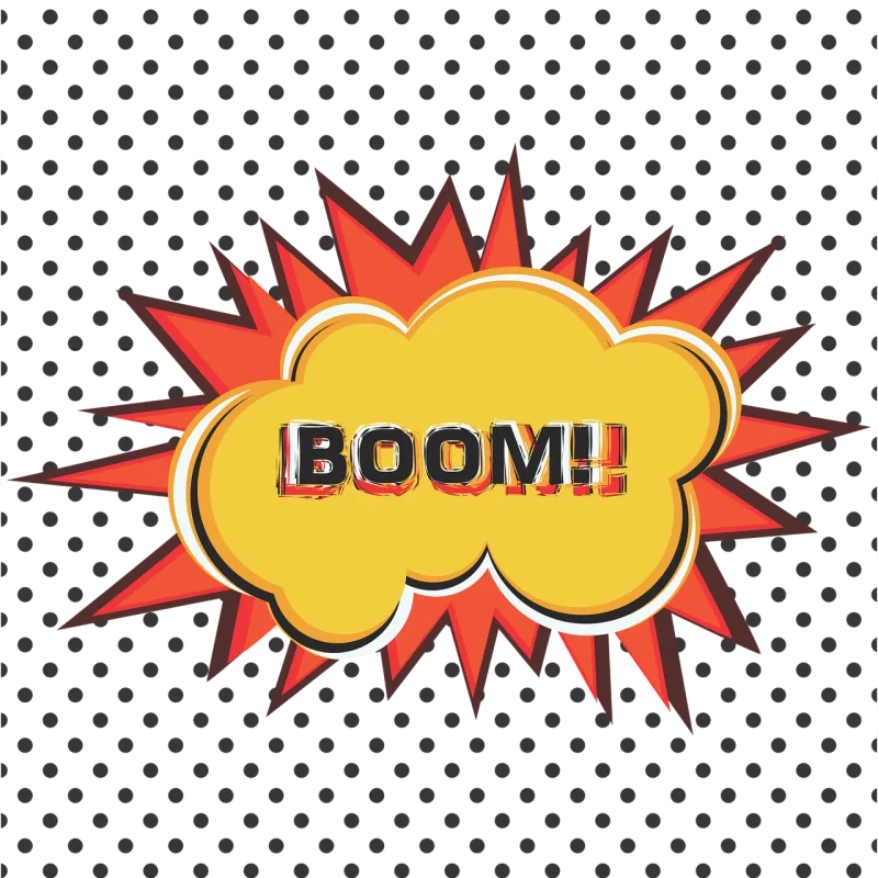 Explosion Exploding Pop art Stickdatei – Natur