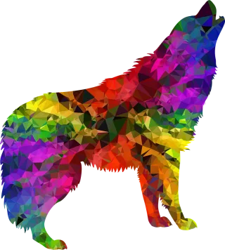 Howling Wolf Nature Stickdatei