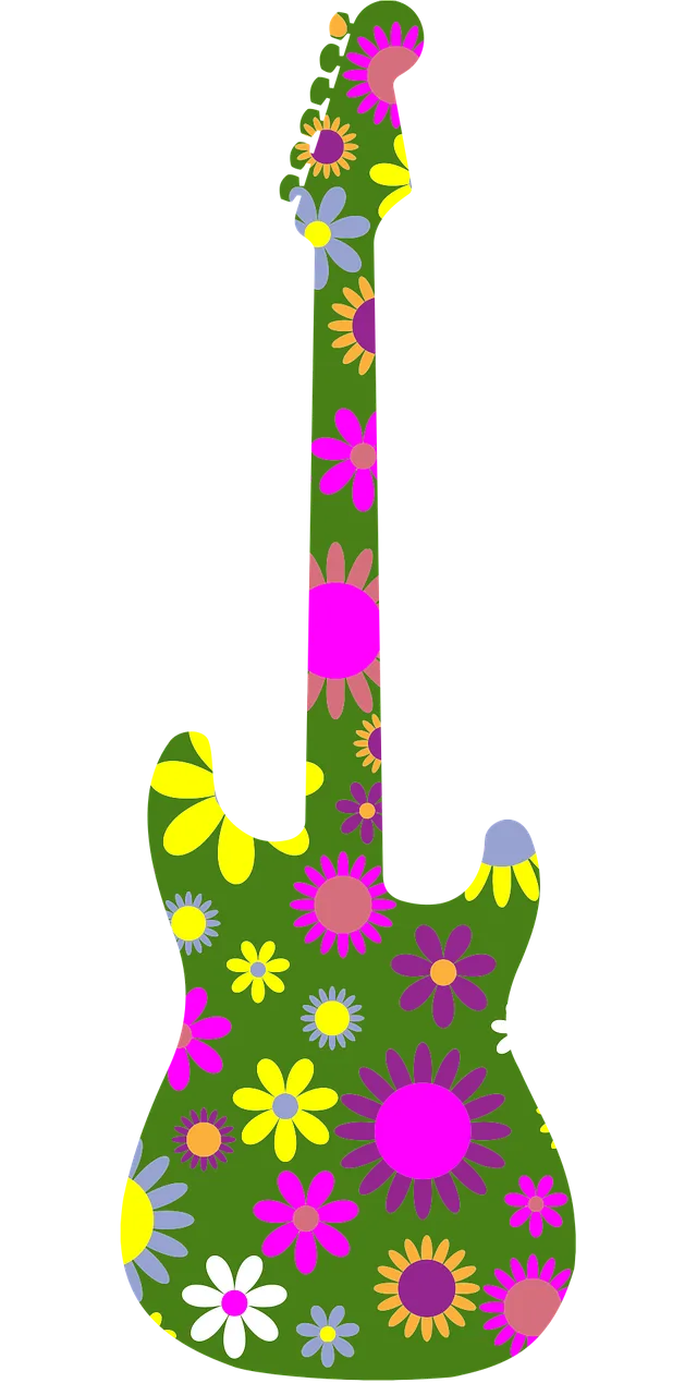 Retro Floral Flowers Stickdatei – Musik