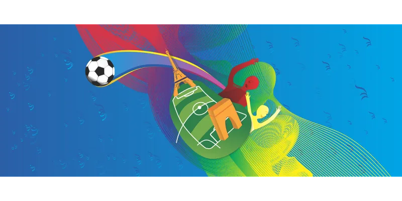 Football Football field Euro 2016 Stickdatei – Sport
