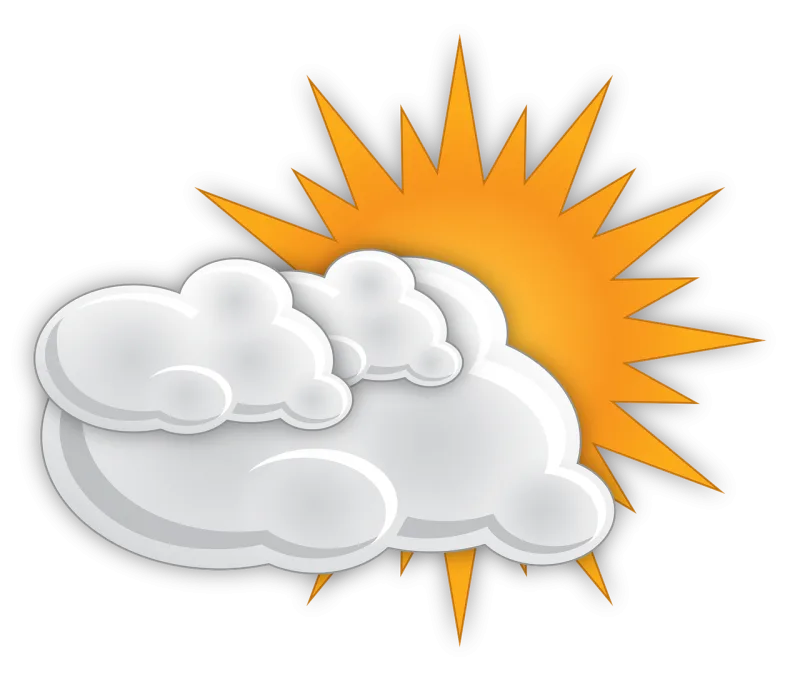 Very cloudy Clouds Sun Stickdatei – Natur
