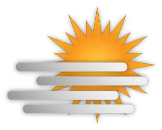 Fog Sun Weather icon Stickdatei
