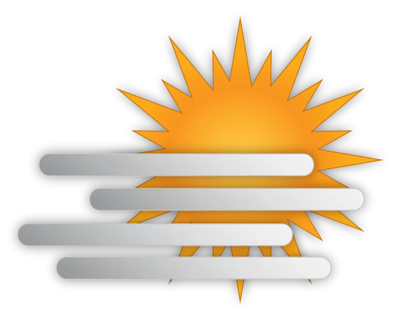 Fog Sun Weather icon Stickdatei – Natur