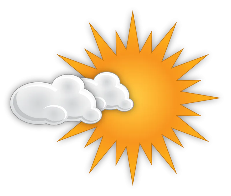 Slightly cloudy Clouds Sun Stickdatei – Natur