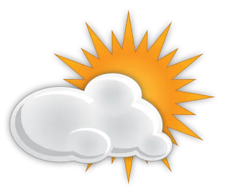 Cloudy Sun Cloud Stickdatei