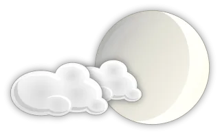 Slightly cloudy Moon Night Stickdatei