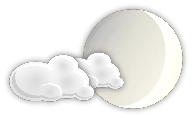 Slightly cloudy Moon Night Stickdatei – Natur