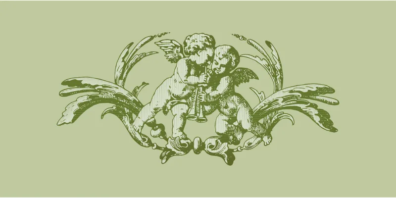 Angel Woodcut Print Stickdatei – Weihnachten