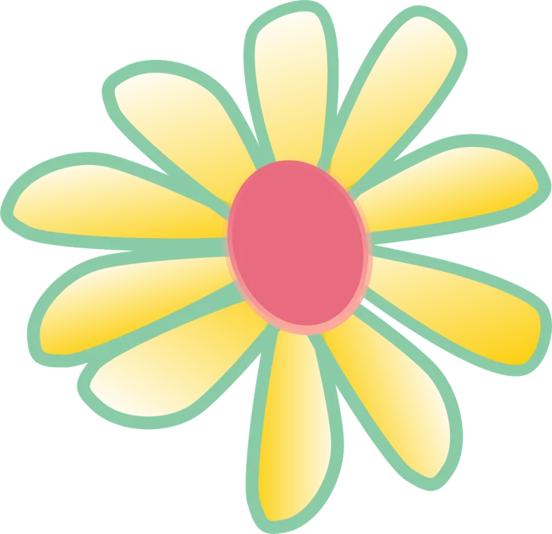 Yellow Flower Daisy Stickdatei – Blumen