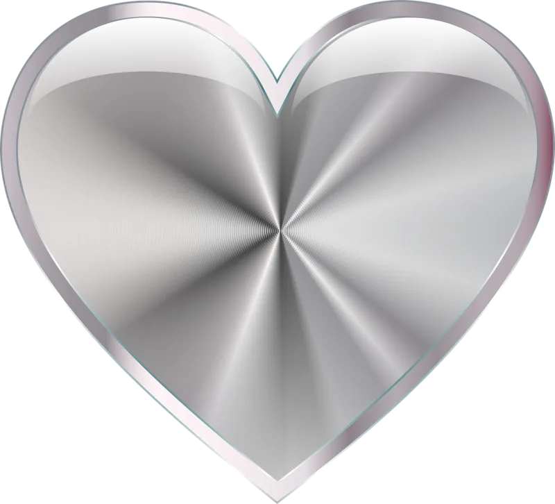 Silver Shiny Metallic Stickdatei – Herzen & Liebe