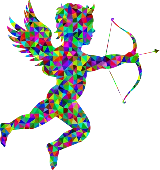 Cupid Angel Arrow Stickdatei