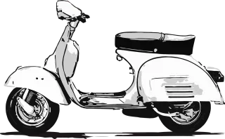 Italian Scooter Transportation Stickdatei