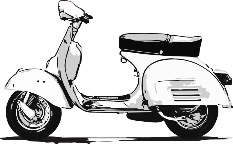 Italian Scooter Transportation Stickdatei – Fahrzeuge