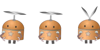 Comic Cute Flying Stickdatei
