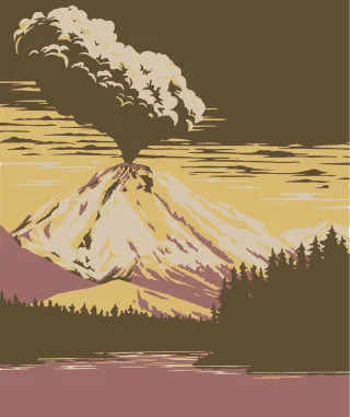 Boom Eruption Forest Stickdatei