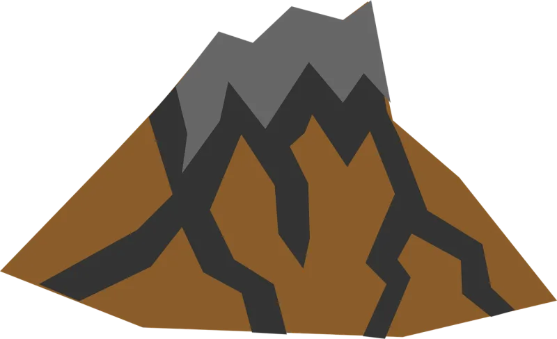Volcano Mountain Rocks Stickdatei – Natur