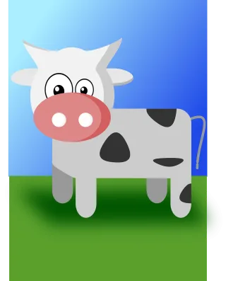 Animals Cartoon Cow Stickdatei