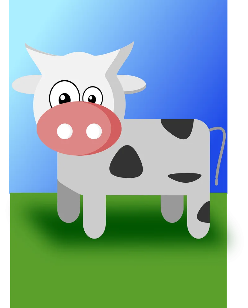 Animals Cartoon Cow Stickdatei – Natur