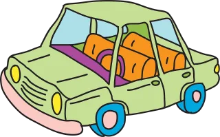 Automobile Car Cartoon Stickdatei