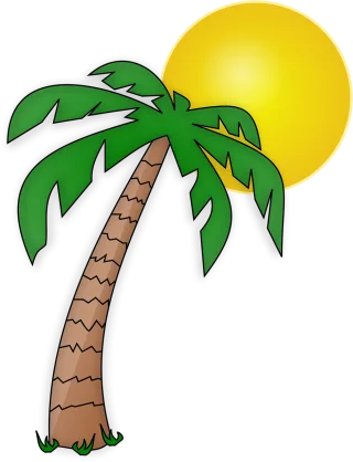 Island Palmier Palm tree Stickdatei