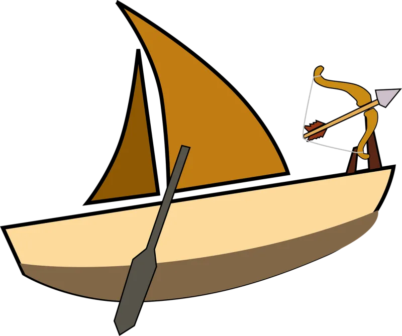 Boat Rowboat Sailing Stickdatei – Fahrzeuge