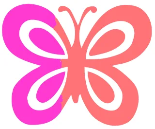Butterfly Gradient colours Insect Stickdatei