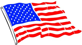American flag Blue red and white Flag Stickdatei