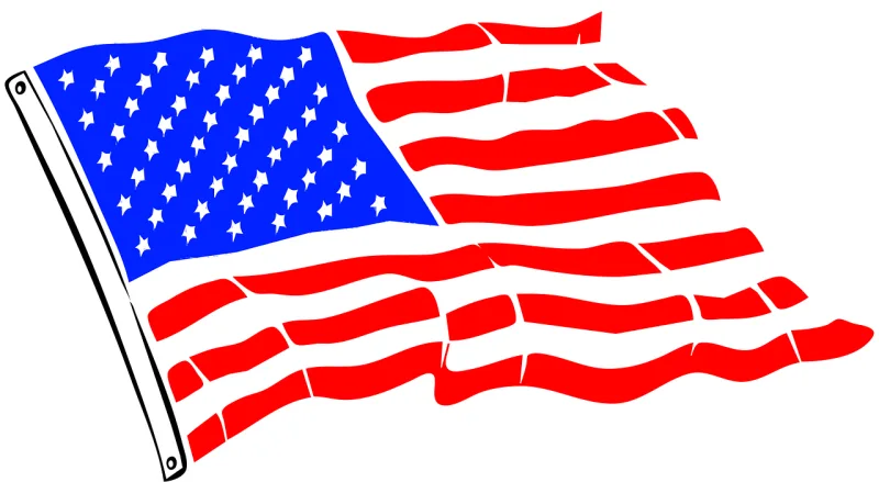 American flag Blue red and white Flag Stickdatei – Natur