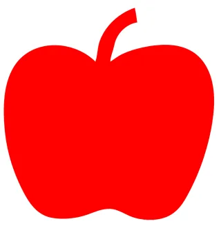 Apple Fruit Red Stickdatei