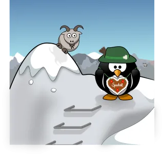 Alps Animal Bird Stickdatei