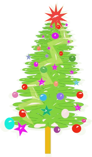 Arvore de natal Cartoon Christmas Stickdatei