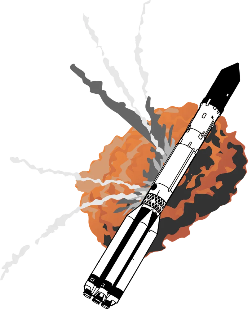 Explosion Nasa Rocket Stickdatei – Kinder