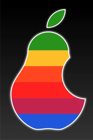 Apple logo color Inspired by apple Pear Stickdatei