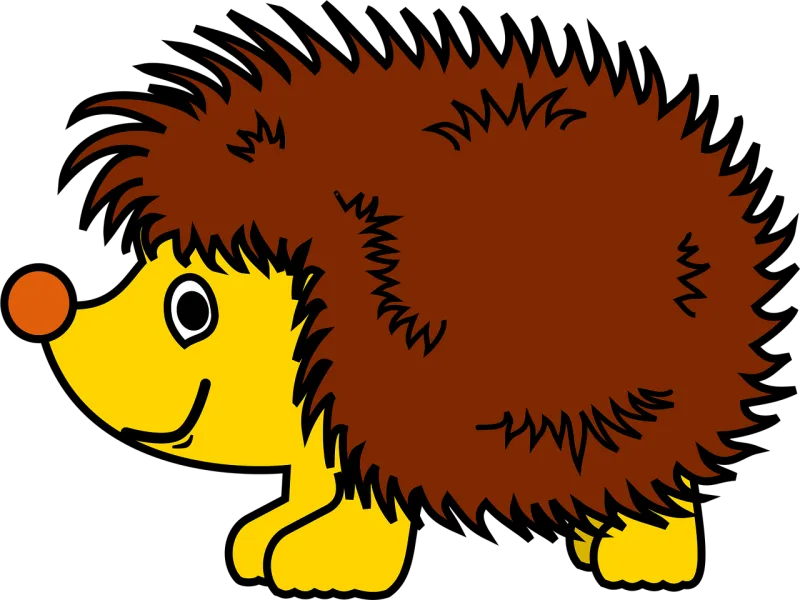 Hedgehog Animal Cartoon Stickdatei – Tiere