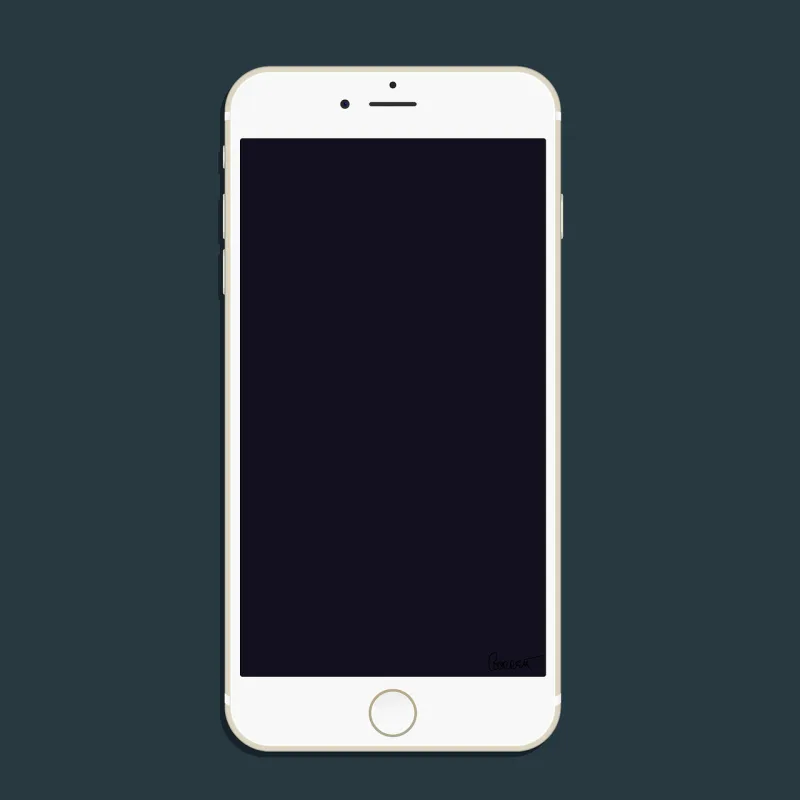 Apple Gold Phone Stickdatei – Essen & Trinken