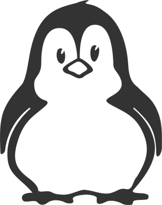 Alphabet word images Cartoon Penguin Stickdatei