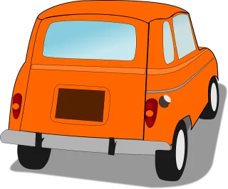 Car French car Orange car Stickdatei