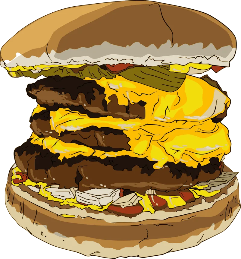 Burger Cheeseburger Fast food Stickdatei – Essen & Trinken