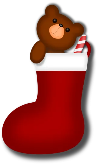Bear Candy cane Christmas Stickdatei