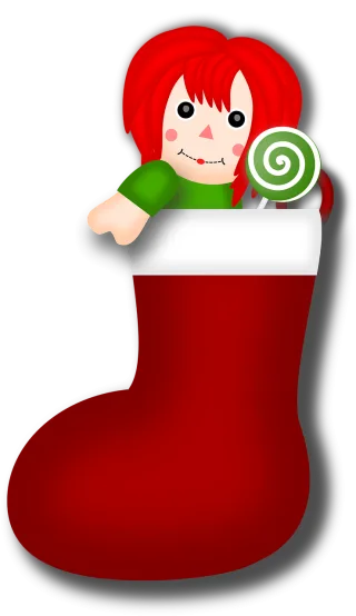 Candy Christmas Rag doll Stickdatei