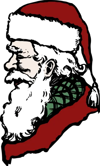 Christmas Head Holiday Stickdatei – Weihnachten