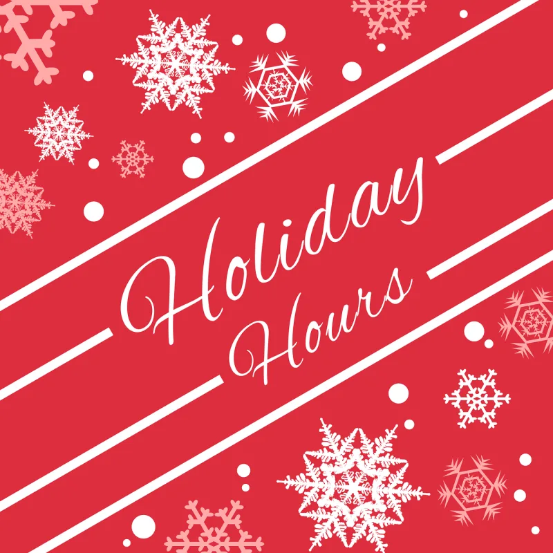 Business Holidays Hours Stickdatei – Weihnachten