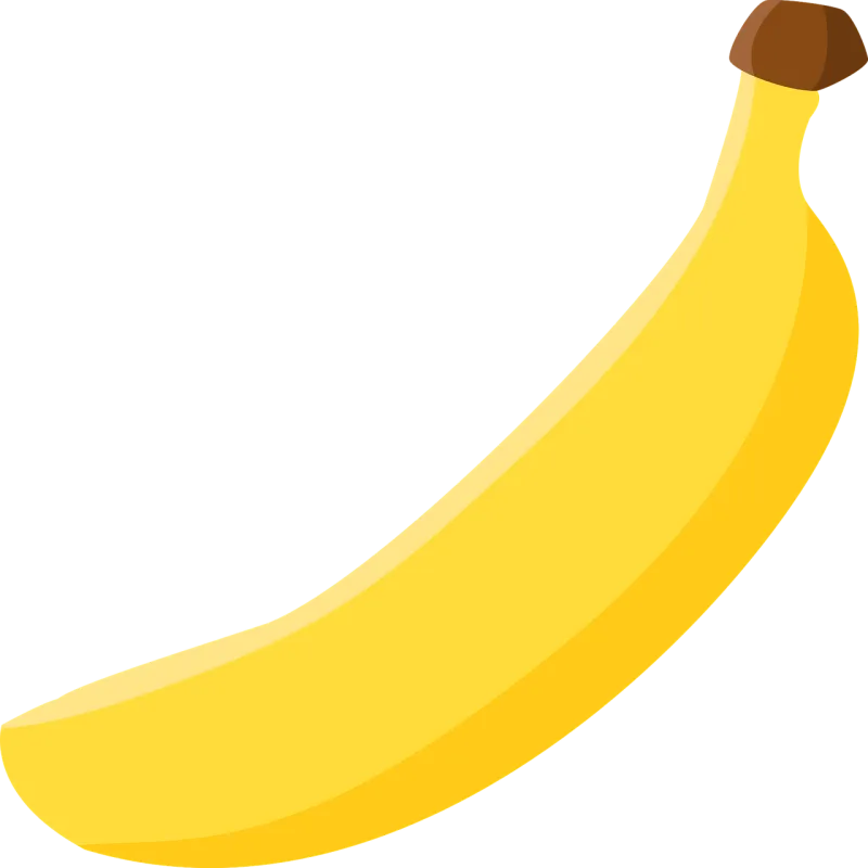 Banana Flat Fruit Stickdatei – Essen & Trinken