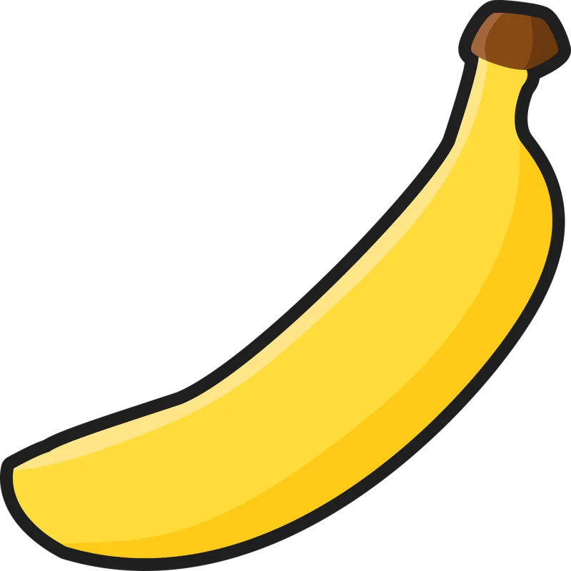 Banana Flat Fruit Stickdatei – Essen & Trinken