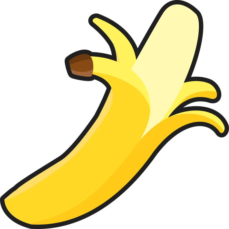 Banana Flat Food Stickdatei – Essen & Trinken