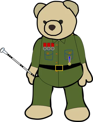 Army Baton Bear Stickdatei