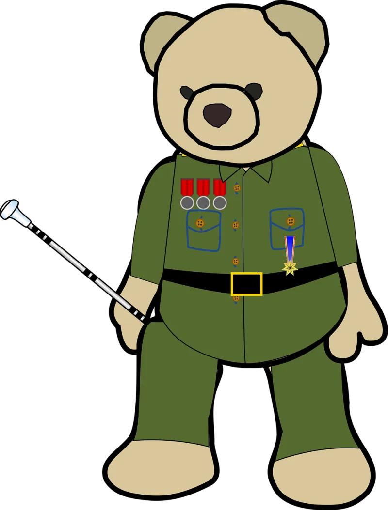 Army Baton Bear Stickdatei – Kinder